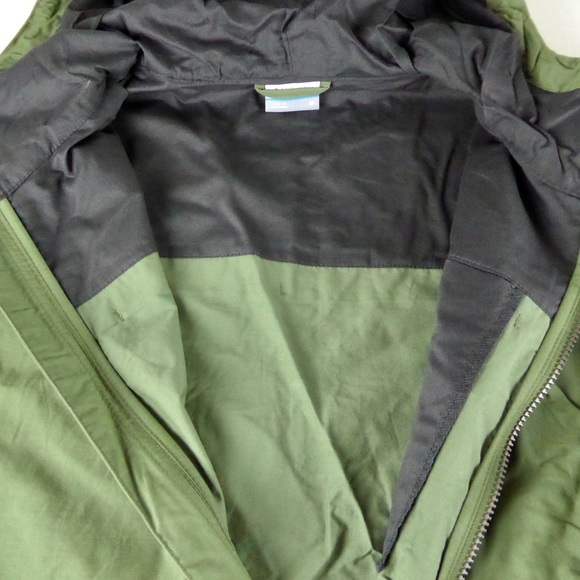 Columbia Full Zip Cotton Nylon Blend Hooded Windbreaker Performance Jacket NWT - Picture 6 of 11
